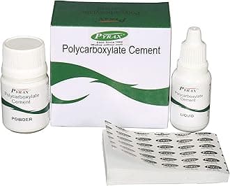 Polycarboxylate Cement Pyrax Polycarboxylate Cement for Dental Care Liquid-15 ml Powder 30 Gms
