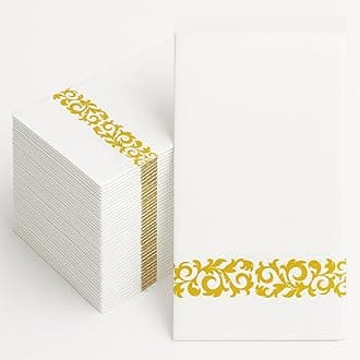 100 Pcs Disposable Hand Towel, Modern Vintage Paper Napkins Watercolor Guest Napkins, Decorative Paper Napkins for Dining Bathroom Wedding Birthday Party Baby Shower